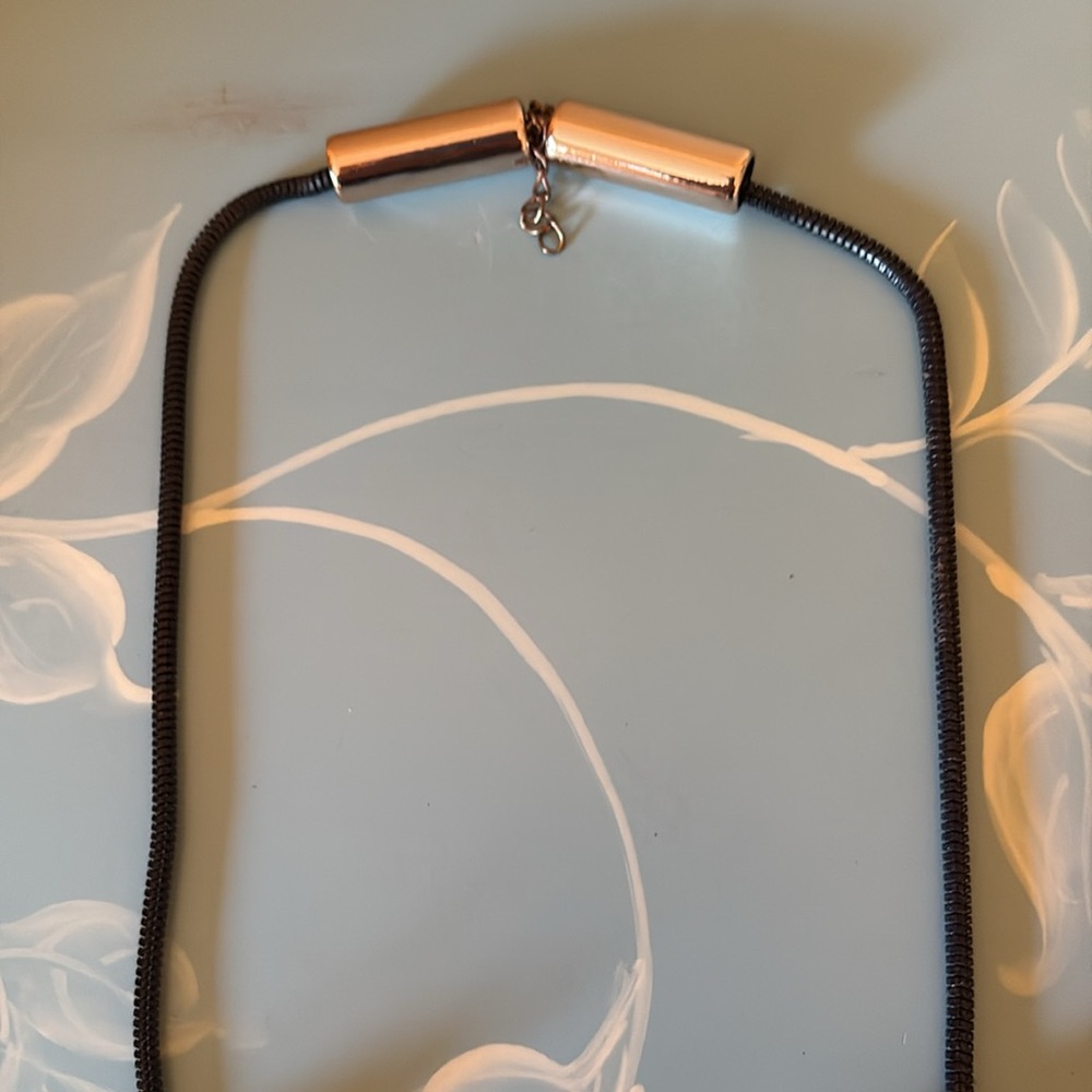 Chic Navy and Gold Spike Necklace - Picture 9 of 9